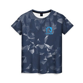Женская футболка 3D с принтом Team Liquid Uniform в Санкт-Петербурге, 100% полиэфир ( синтетическое хлопкоподобное полотно) | прямой крой, круглый вырез горловины, длина до линии бедер | dota | dota 2 | rpg | support | team | team liquid | дизайн | дота | игры | известные | киберспорт | логотип | спорт | униформа | эмблема