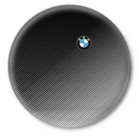 Значок с принтом BMW CARBON в Санкт-Петербурге,  металл | круглая форма, металлическая застежка в виде булавки | bmw | автомобиль | автомобильные | бмв | машины