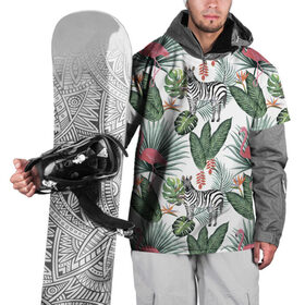 Накидка на куртку 3D с принтом Саванна в Санкт-Петербурге, 100% полиэстер |  | Тематика изображения на принте: африка | белый | зверь | зебра | растения | розовый | фламинго