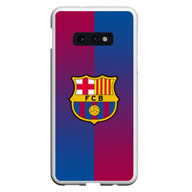 Чехол для Samsung S10E с принтом FC BARCELONA (BARCA) ФК БАРСЕЛОНА в Санкт-Петербурге, Силикон | Область печати: задняя сторона чехла, без боковых панелей | fc | fc barcelona | fcb | fly emirates | ronaldo | абстракция | барселона | геометрия | зож | клуб | линии | месси | модные | мяч | реал мадрид | спорт | спортивные | тренды | футбол | футбольный клуб | эмблема