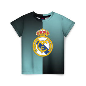Детская футболка 3D с принтом Real Madrid 2018 Reverse в Санкт-Петербурге, 100% гипоаллергенный полиэфир | прямой крой, круглый вырез горловины, длина до линии бедер, чуть спущенное плечо, ткань немного тянется | Тематика изображения на принте: emirates | fc | real madrid | реал мадрид | футбольный клуб | эмблема