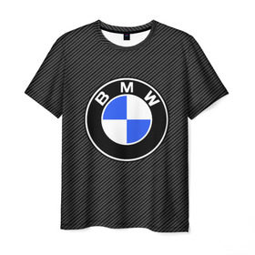 Мужская футболка 3D с принтом BMW CARBON в Санкт-Петербурге, 100% полиэфир | прямой крой, круглый вырез горловины, длина до линии бедер | bmw | bmw motorsport | bmw performance | carbon | m | motorsport | performance | sport | бмв | карбон | моторспорт | спорт