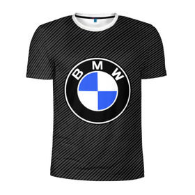 Мужская футболка 3D спортивная с принтом BMW CARBON в Санкт-Петербурге, 100% полиэстер с улучшенными характеристиками | приталенный силуэт, круглая горловина, широкие плечи, сужается к линии бедра | Тематика изображения на принте: bmw | bmw motorsport | bmw performance | carbon | m | motorsport | performance | sport | бмв | карбон | моторспорт | спорт
