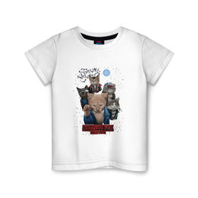 Детская футболка хлопок с принтом Stranger Things в Санкт-Петербурге, 100% хлопок | круглый вырез горловины, полуприлегающий силуэт, длина до линии бедер | кот | коты | очень странные дела