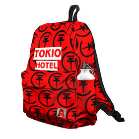 Рюкзак 3D с принтом Tokio Hotel band logo 2018 в Санкт-Петербурге, 100% полиэстер | лямки с регулируемой длиной, сверху петелька, чтобы рюкзак можно было повесить на вешалку. Основное отделение закрывается на молнию, как и внешний карман. Внутри два дополнительных кармана, один из которых закрывается на молнию. По бокам два дополнительных кармашка | logo | music | pop | rock | tokio hotel | альтернатива | германия | металл | музыка | музыкальный | поп | рок