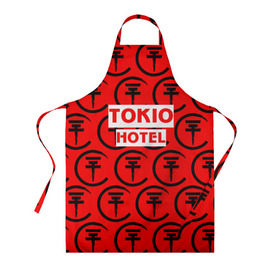 Фартук 3D с принтом Tokio Hotel band logo 2018 в Санкт-Петербурге, 100% полиэстер | общий размер — 65 х 85 см, ширина нагрудника — 26 см, горловина — 53 см, длина завязок — 54 см, общий обхват в поясе — 173 см. Принт на завязках и на горловине наносится с двух сторон, на основной части фартука — только с внешней стороны | logo | music | pop | rock | tokio hotel | альтернатива | германия | металл | музыка | музыкальный | поп | рок