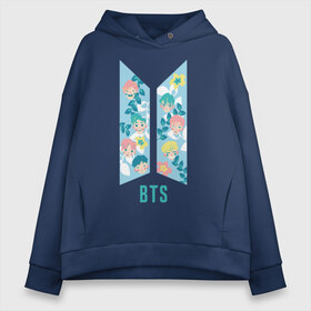 Женское худи Oversize хлопок с принтом BTS army color в Санкт-Петербурге, френч-терри — 70% хлопок, 30% полиэстер. Мягкий теплый начес внутри —100% хлопок | боковые карманы, эластичные манжеты и нижняя кромка, капюшон на магнитной кнопке | Тематика изображения на принте: bangtan boys | bts | bts army | бантаны бтс