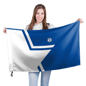 Флаг 3D с принтом CHELSEA STAR в Санкт-Петербурге, 100% полиэстер | плотность ткани — 95 г/м2, размер — 67 х 109 см. Принт наносится с одной стороны | chelsea | fc | спорт | спортивные | фк | футбол | футбольный клуб | челси