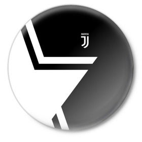 Значок с принтом Juventus 2018 STAR в Санкт-Петербурге,  металл | круглая форма, металлическая застежка в виде булавки | fc | juventus | спорт | спортивные | фк | футбол | футбольный клуб | ювентус
