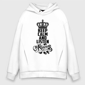 Мужское худи Oversize хлопок с принтом Keep calm and listen Rasmus в Санкт-Петербурге, френч-терри — 70% хлопок, 30% полиэстер. Мягкий теплый начес внутри —100% хлопок | боковые карманы, эластичные манжеты и нижняя кромка, капюшон на магнитной кнопке | rasmus | the rasmus | аки хакала | альтернативный | готик | группа | дарк | зе | знак | лаури юлёнен | надпись | паули рантасалми | поп | разсмус | расмус | рок | софт | финская