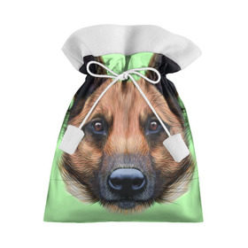Подарочный 3D мешок с принтом Немецкая овчарка в Санкт-Петербурге, 100% полиэстер | Размер: 29*39 см | dog | овчарка | пес | песик | собака | собачка