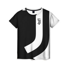 Женская футболка 3D с принтом Juventus 2018 Original в Санкт-Петербурге, 100% полиэфир ( синтетическое хлопкоподобное полотно) | прямой крой, круглый вырез горловины, длина до линии бедер | fc | fly emirates | лого | париж | спорт | спортивные | фк | футбольный клуб