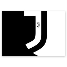 Поздравительная открытка с принтом Juventus 2018 Original в Санкт-Петербурге, 100% бумага | плотность бумаги 280 г/м2, матовая, на обратной стороне линовка и место для марки
 | fc | fly emirates | лого | париж | спорт | спортивные | фк | футбольный клуб