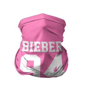 Бандана-труба 3D с принтом Bieber Team Pink в Санкт-Петербурге, 100% полиэстер, ткань с особыми свойствами — Activecool | плотность 150‒180 г/м2; хорошо тянется, но сохраняет форму | bieber | justin bieber | бибер | джастин бибер