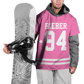 Накидка на куртку 3D с принтом Bieber Team Pink в Санкт-Петербурге, 100% полиэстер |  | bieber | justin bieber | бибер | джастин бибер