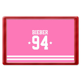 Магнит 45*70 с принтом Bieber Team Pink в Санкт-Петербурге, Пластик | Размер: 78*52 мм; Размер печати: 70*45 | bieber | justin bieber | бибер | джастин бибер