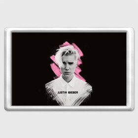 Магнит 45*70 с принтом Justin Bieber / Pink splash в Санкт-Петербурге, Пластик | Размер: 78*52 мм; Размер печати: 70*45 | bieber | justin bieber | бибер | джастин бибер