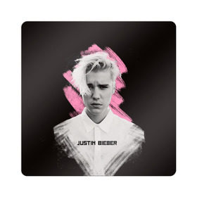 Магнит виниловый Квадрат с принтом Justin Bieber / Pink splash в Санкт-Петербурге, полимерный материал с магнитным слоем | размер 9*9 см, закругленные углы | bieber | justin bieber | бибер | джастин бибер