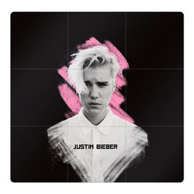 Магнитный плакат 3Х3 с принтом Justin Bieber / Pink splash в Санкт-Петербурге, Полимерный материал с магнитным слоем | 9 деталей размером 9*9 см | Тематика изображения на принте: bieber | justin bieber | бибер | джастин бибер