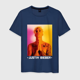 Мужская футболка хлопок с принтом Bieber Star в Санкт-Петербурге, 100% хлопок | прямой крой, круглый вырез горловины, длина до линии бедер, слегка спущенное плечо. | bieber | justin bieber | бибер | джастин бибер
