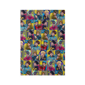 Обложка для паспорта матовая кожа с принтом Bangtan Boys в Санкт-Петербурге, натуральная матовая кожа | размер 19,3 х 13,7 см; прозрачные пластиковые крепления | bangtan boys | bts | бантаны бтс