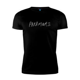 Мужская футболка премиум с принтом Paramore в Санкт-Петербурге, 92% хлопок, 8% лайкра | приталенный силуэт, круглый вырез ворота, длина до линии бедра, короткий рукав | Тематика изображения на принте: 