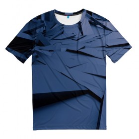Мужская футболка 3D с принтом Абстрактная текстура в Санкт-Петербурге, 100% полиэфир | прямой крой, круглый вырез горловины, длина до линии бедер | 