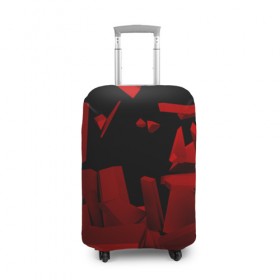 Чехол для чемодана 3D с принтом Abstract red collection в Санкт-Петербурге, 86% полиэфир, 14% спандекс | двустороннее нанесение принта, прорези для ручек и колес | 