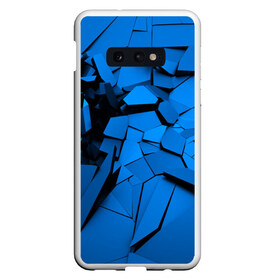 Чехол для Samsung S10E с принтом Carbon abstraction BLUE в Санкт-Петербурге, Силикон | Область печати: задняя сторона чехла, без боковых панелей | abstraction | geometry | абстракция | геометрия | грань | краски | кубик | кубики | линии | мозаика | разноцветные | ребро | текстура | тени | узор