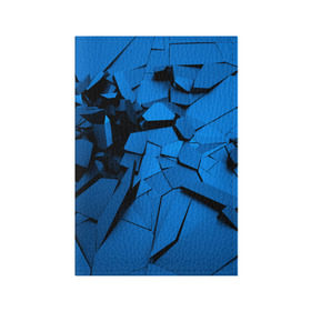 Обложка для паспорта матовая кожа с принтом Carbon abstraction BLUE в Санкт-Петербурге, натуральная матовая кожа | размер 19,3 х 13,7 см; прозрачные пластиковые крепления | abstraction | geometry | абстракция | геометрия | грань | краски | кубик | кубики | линии | мозаика | разноцветные | ребро | текстура | тени | узор