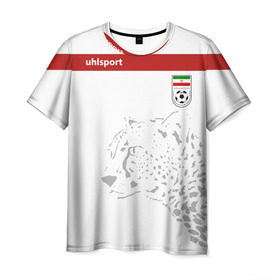 Мужская футболка 3D с принтом Иран, форма в Санкт-Петербурге, 100% полиэфир | прямой крой, круглый вырез горловины, длина до линии бедер | fifa | леопард | фифа | чемпионат мира