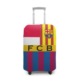 Чехол для чемодана 3D с принтом FC Barcelona в Санкт-Петербурге, 86% полиэфир, 14% спандекс | двустороннее нанесение принта, прорези для ручек и колес | barcelona | football | logo | spain | sport | арт | барселона | испания | лига | лого | спорт | текстура | фк | футбол | футбольный клуб | эмблема