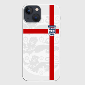 Чехол для iPhone 13 mini с принтом Англия, форма в Санкт-Петербурге,  |  | fc |   сборная | англия | спорт | спортивные | фк | футбол | футбольный клуб