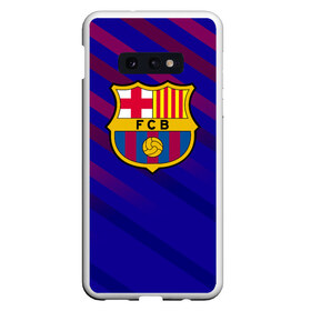 Чехол для Samsung S10E с принтом FC Barcelona в Санкт-Петербурге, Силикон | Область печати: задняя сторона чехла, без боковых панелей | barcelona | football | logo | spain | sport | арт | барселона | испания | лига | лого | спорт | текстура | фк | футбол | футбольный клуб | эмблема