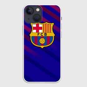 Чехол для iPhone 13 mini с принтом FC Barcelona в Санкт-Петербурге,  |  | Тематика изображения на принте: barcelona | football | logo | spain | sport | арт | барселона | испания | лига | лого | спорт | текстура | фк | футбол | футбольный клуб | эмблема