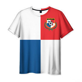 Мужская футболка 3D с принтом Панама, форма в Санкт-Петербурге, 100% полиэфир | прямой крой, круглый вырез горловины, длина до линии бедер | fifa | фифа | флаг | чемпионат мира