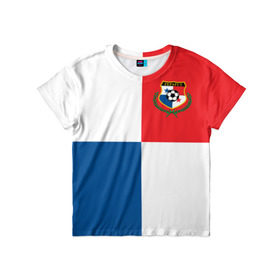 Детская футболка 3D с принтом Панама, форма в Санкт-Петербурге, 100% гипоаллергенный полиэфир | прямой крой, круглый вырез горловины, длина до линии бедер, чуть спущенное плечо, ткань немного тянется | fifa | фифа | флаг | чемпионат мира