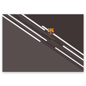 Поздравительная открытка с принтом ФК Барселона в Санкт-Петербурге, 100% бумага | плотность бумаги 280 г/м2, матовая, на обратной стороне линовка и место для марки
 | barcelona | football | logo | spain | sport | арт | барселона | испания | лига | лого | спорт | текстура | фк | футбол | футбольный клуб | эмблема