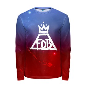 Мужской лонгслив 3D с принтом FALL OUT BOY SPACE COLLECTION в Санкт-Петербурге, 100% полиэстер | длинные рукава, круглый вырез горловины, полуприлегающий силуэт | fall out boy | logo | music | pop | rock | альтернатива | металл | музыка | музыкальный | поп | рок