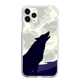 Чехол для iPhone 11 Pro матовый с принтом Ночной житель в Санкт-Петербурге, Силикон |  | волк | дикая | дикий | животное | лес | луна | ночь | собака | тьма