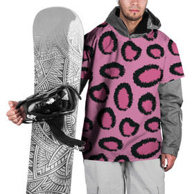 Накидка на куртку 3D с принтом Розовый гепард в Санкт-Петербурге, 100% полиэстер |  | Тематика изображения на принте: африка | животное | леопард