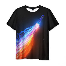 Мужская футболка 3D с принтом Rocket League в Санкт-Петербурге, 100% полиэфир | прямой крой, круглый вырез горловины, длина до линии бедер | game | race | racing | rally | автомобиль | гонки | гоночная игра | игра | игрок