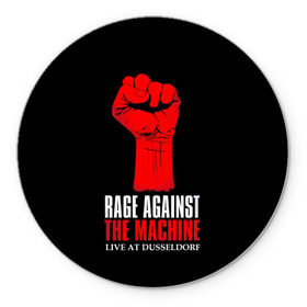 Коврик для мышки круглый с принтом Rage Against the Machine в Санкт-Петербурге, резина и полиэстер | круглая форма, изображение наносится на всю лицевую часть | rage against the machine | альтернативный | америка | американская рок группа | брэд уилк | жанр | зак де ла роча | калифорния | лос анджелес | метал | музыка | ню метал | рок | рэп метал | рэп рок | рэпкор | сша