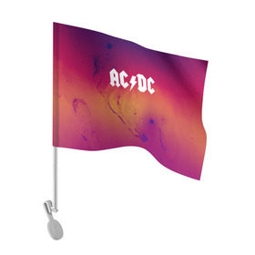Флаг для автомобиля с принтом AC DC COLLECTION SPACE EDITION в Санкт-Петербурге, 100% полиэстер | Размер: 30*21 см | ac dc | logo | music | pop | rock | usa | альтернатива | металл | музыка | музыкальный | поп | рок