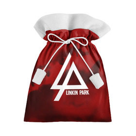Подарочный 3D мешок с принтом LINKIN PARK COLOR RED MUSIC в Санкт-Петербурге, 100% полиэстер | Размер: 29*39 см | linkin park | logo | music | pop | rock | альтернатива | металл | музыка | музыкальный | поп | рок | честер беннингтон