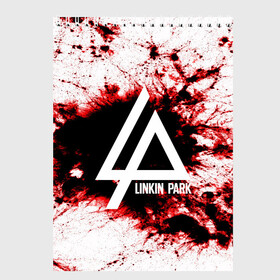 Скетчбук с принтом LINKIN PARK BLOOD COLLECTION в Санкт-Петербурге, 100% бумага
 | 48 листов, плотность листов — 100 г/м2, плотность картонной обложки — 250 г/м2. Листы скреплены сверху удобной пружинной спиралью | Тематика изображения на принте: linkin park | logo | music | pop | rock | альтернатива | металл | музыка | музыкальный | поп | рок | честер беннингтон