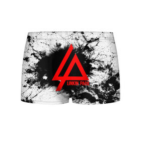 Мужские трусы 3D с принтом LINKIN PARK SPRAY GRAY в Санкт-Петербурге, 50% хлопок, 50% полиэстер | классическая посадка, на поясе мягкая тканевая резинка | Тематика изображения на принте: linkin park | logo | music | pop | rock | альтернатива | металл | музыка | музыкальный | поп | рок | честер беннингтон