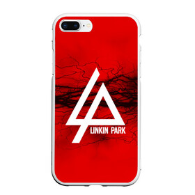 Чехол для iPhone 7Plus/8 Plus матовый с принтом LINKIN PARK lightning red в Санкт-Петербурге, Силикон | Область печати: задняя сторона чехла, без боковых панелей | Тематика изображения на принте: linkin park | logo | music | pop | rock | альтернатива | металл | музыка | музыкальный | поп | рок | честер беннингтон