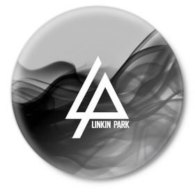 Значок с принтом LINKIN PARK SMOKE GRAY 2018 в Санкт-Петербурге,  металл | круглая форма, металлическая застежка в виде булавки | Тематика изображения на принте: linkin park | logo | music | pop | rock | альтернатива | металл | музыка | музыкальный | поп | рок | честер беннингтон