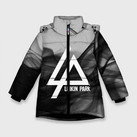 Зимняя куртка для девочек 3D с принтом LINKIN PARK SMOKE GRAY 2018 в Санкт-Петербурге, ткань верха — 100% полиэстер; подклад — 100% полиэстер, утеплитель — 100% полиэстер. | длина ниже бедра, удлиненная спинка, воротник стойка и отстегивающийся капюшон. Есть боковые карманы с листочкой на кнопках, утяжки по низу изделия и внутренний карман на молнии. 

Предусмотрены светоотражающий принт на спинке, радужный светоотражающий элемент на пуллере молнии и на резинке для утяжки. | linkin park | logo | music | pop | rock | альтернатива | металл | музыка | музыкальный | поп | рок | честер беннингтон